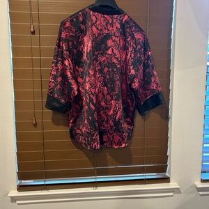 Marc New York Pink and Black Patterned Blouse